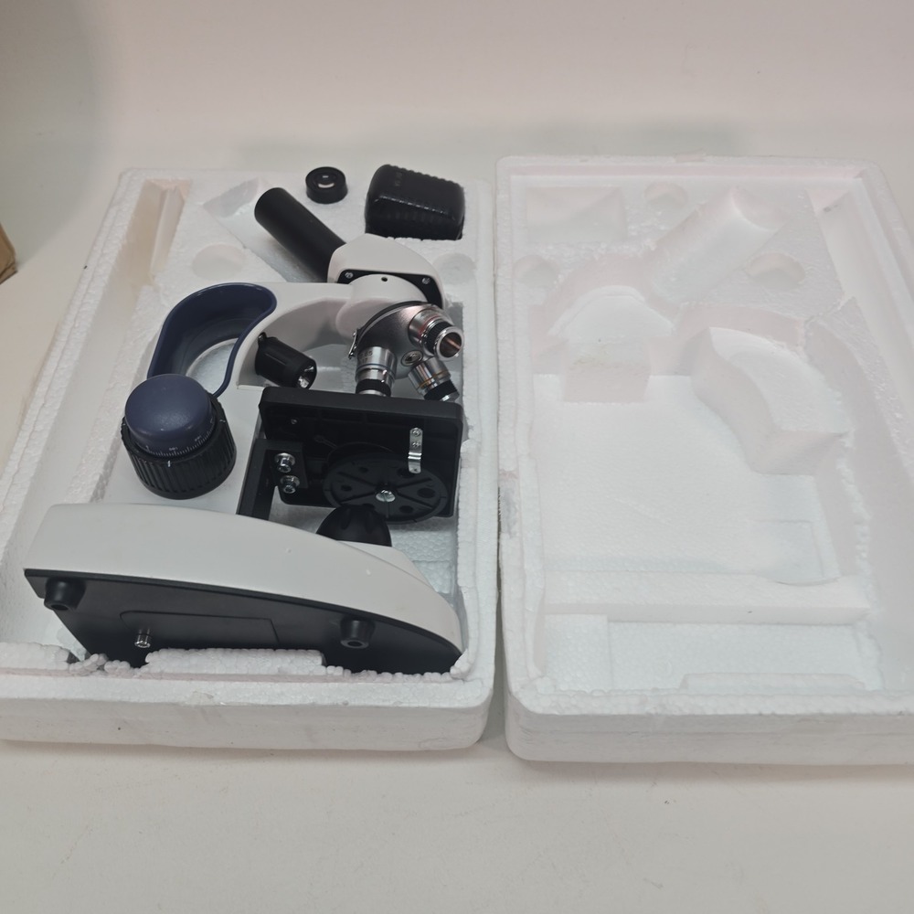 AMSCOPE M158C-2L MONOCULAR STUDENT MICROSCOPE No Power Incomplete Parts Only